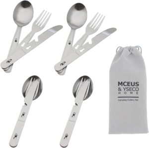 4-in-1 Camping Utensils Hiking Cutl...