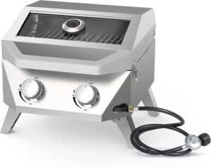 BESTFIRE Tabletop Gas Grill with 2 ...