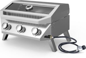 BESTFIRE Portable Propane Grill, 3-...