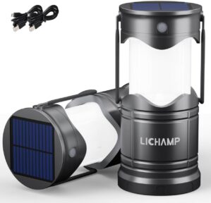 Lichamp 2-Pack Solar Camping Lanter...