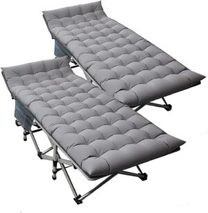 DoCred Folding Camping Cot with Mat...