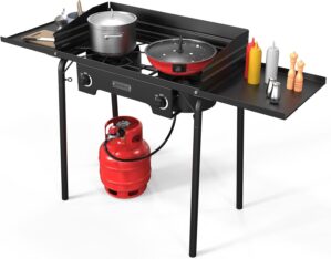 ROVSUN 2 Burner Outdoor Camping Sto...