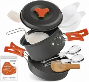 12 PCS Lightweight Camping Cookware...