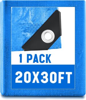 1 Pack 20 x 30 ft 5.5 Mil Large Tar...
