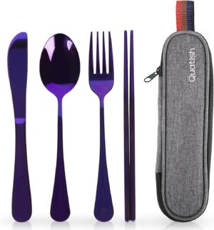 Travel Utensils with Case, Quatish ...
