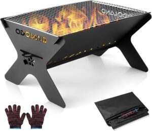 Odoland Camping Campfire Grill, Por...