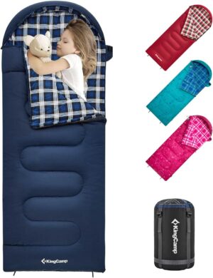 KingCamp 45°F Kids Sleeping Bag, L...