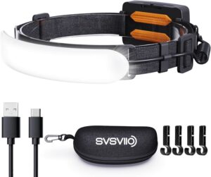 svsviio Headlamp Rechargeable PRO+,...