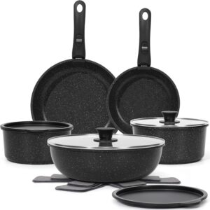 SODAY 15Pcs Pots and Pans Set Non S...