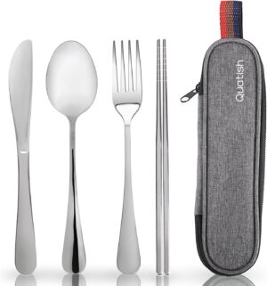Travel Utensils with Case, Quatish ...