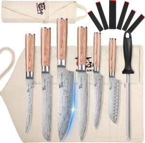 SYOKAMI 14pcs Chef Knife Set with R...