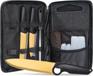 Outdoor Santoku Knife Set – 3 Tit...