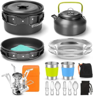 Odoland 16pcs Camping Cookware Set ...