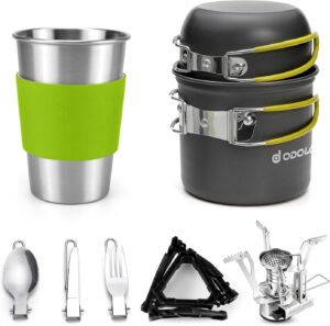 Odoland Camping Cookware Stove Cara...
