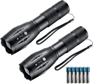 Whaply LED Flashlights, 2 Pack Tact...