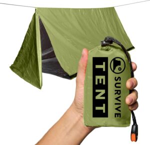 SURVIVE Survival Tent with Doors, 2...