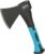 10” Outdoor Hatchet Forged Carbon Steel Heat Treated Hand Tool, Fiberglass Shock Reduction Handle with Anti-Slip Grip, Blue