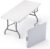 6 Feet Foldable Table with Built in Handle & Steel Legs | 6FT Heavy Duty Folding Portable | Perfect for Party, Dining, Wedding, Events, Picnic Indoor, Outdoor, Camping, Utility, Folding – 6 Foot