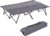 Outsunny 2 Person Folding Camping Cot for Adults, 50″ Extra Wide Outdoor Portable Sleeping Cot with Carry Bag, Elevated Camping Bed, Beach Hiking, Grey