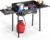 ROVSUN 2 Burner Gas Stove with Side Shelves, 150,000 BTU Portable Propane Stove with Removable Legs, Wind Panels & Regulator for Camping Home Backyard Cooking Brewing Canning Turkey Frying