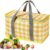 Insulated Picnic Cooler Bag – Zippered Top, Keeps Hot or Cold – Perfect for Picnics, Beach, Food Delivery & Outdoor (13.8×7.9×7.9 in)
