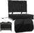 Camping Chair, Padded Stadium Seats Bleacher Chairs with Back and Cushion, 380lbs Weight Capacity Folding Outdoor Chair with Storage Pocket for Sports, Concerts & Outdoor Events, Black, 1 Pack