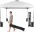 OLIXIS 10x10ft 1-Person Pop Up Canopy Tent, Heavy Duty One Push Setup Portable Outdoor Shelter for Beach Events Camping with Rolling Carry Bag, Snow White
