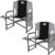 Colegence Oversized Directors Camping Chair Set of 2 Support 600 LBS, Heavy Duty Folding Outdoor Chairs with Detachable Side Pocket and Adjustable Side Table for Outside Beach,Lawn,Fishing (Black)