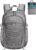 WATERFLY Small Lightweight Packable Backpack: 15L Mini Ultra Light Foldable Travel Daypack with Breathable Shoulder Strap Outdoor Hiking Camping Day Pack for Women Men Gray