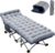 Slsy Oversized XXL Folding Camping Cot for Adults with Pad, Padded Portable Sleeping Cots, Camp Bed with Carry Bag for Outdoor Travel, Beach, Hiking