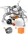 Odoland 3500W/6800W Windproof Camp Stove Camping Gas Stove with Fuel Canister Adapter, Piezo Ignition, Carry Case, Portable Collapsible Stove Burner for Outdoor Backpacking Hiking and Picnic