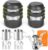 Odoland 16pcs Camping Cookware Mess Kit, Lightweight Pot Pan Mini Stove with 2 Cups, Fork Spoon Kits for Backpacking, Outdoor Camping Hiking and Picnic
