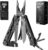 Multitool, 16-in-1 Stainless Steel Multi Tool Pliers with Adjustable Hex Wrench, Damascus Pocket Knife, Nylon Sheath for Survival, Camping and Hunting, Hiking, Simple Repair