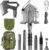 Zune Lotoo Survival Shovel Multitool with Axe, 29 in 1 Unbreakable Tactical Shovel Martensitic Steel kit, Compact Camping Shovel Folding Adjustable 7 Angles for Outdoors Gear Military Tool Gifts