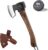 14.4″ Hatchet, Camping Axe, Survival Axe with Sheath, Bushcraft Hatchet with 1065 Carbon Steel and Beech Handle for Wood Chopping – Perfect for Outdoor Survival and Adventures