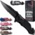 GOOD WORKER Legal Pocket Knife with 2.95” Serrated Blade, Glass Breaker, Seat Belt Cutter – EDC Sharp Folding Knives with Portable Clip – Small Tool for Tactical Camping Survival Hiking – Gifts for Men, Women