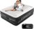 COMMOUDS Queen Air Mattress with Built-in Pump, 18″ Raised Blow up Mattress, Comfort Inflatable Mattress with Waterproof Flocked Top, Portable Airbed for Guests, Camping, Home & Travel Use, 660lbs Max