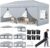 Tangkula 10×20 FT Pop Up Canopy with Center Lock, UPF50+ Portable Outdoor Canopy Tent with 6 Sidewalls, Wheeled Bag, 6 Sandbags, 10 Stakes, 6 Ropes, Carbon Steel Frame Party Event