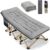 Fragess Portable Camping Cot, 600LBS Max Load, Extra Wide with Thick Mattress, Folding Cot for Outdoor Camping/Office, Home Nap (Grey)