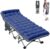 ABORON Camping Cot for Adult 28″ Extra Wide, Heavy-Duty 1200D Oxford Cot for Sleeping, Portable Folding Camp Bed with Mat & Carry Bag