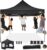 COBIZI 10×10 Pop Up Canopy Tent with 4 sidewalls Commercial Heavy Duty Canopy UPF 50+ All Weather Waterproof Outdoor Canopy Wedding Tents for Parties Gazebo with Roller Bag, Black (Windproof Upgraded)
