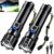 AKNEAR Rechargeable LED Flashlight 99000 High Lumens, Super Bright Flashlights with Zoomable & USB C Rechargeable & 5 Light Mode & IPX7 Waterproof, Powerful Flash Light for Home, Hiking, Camping