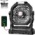 Camping Fan Rechargeable, 20000mAh Battery Powered Portable Fan with LED Light & Hook, 4-Speed 270° Adjustable, Camping Essentials for Tent, Travel, Car, Outdoor, Indoor, BBQ, Fishing, Jobsite