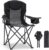ABORON Oversized Portable Camping Chair, Folding Camp Chair with Cooler Bag & Headrest, Lightweight Outdoor Chair for Camping, Beach, Tailgates & Sports, Supports 400lbs