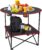 Portable Camping Table Folding Picnic Tables Lightweight Folding Table Waterproof Canvas Beach Table for Outside with 4 Cup Holders & Carry Bags for Camping, Beach, Campfires and Tailgating
