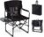 GYMAX Oversized Camping Directors Chair, Portable Folding Camping Chairs for Adults with Table, Heavy-Duty Lawn Chair for Fishing, Picnic, Sports, Beach, Outdoor, Supports 500LBS (Black)