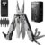 Multitool, 29-in-1 Stainless Steel Multi Tool Pliers with Screwdriver Sleeve, Damascus Pocket Knife, Nylon Sheath for Survival Camping, Hunting and Hiking