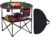 VEVOR Folding Camping Table, Portable Outdoor Lightweight Picnic Table, 600D Oxford Fabric Waterproof Canvas Travel Beach Tables, with 4 Cup Holders, Carry Bag, for Tailgating Camping Picnic, Black
