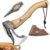 Purple Dragon Camping Hatchet 14.7 Inch Hand Forged Splitting Axe – Outdoor Wood Splitting Chopping & Carving Tool with Leather Sheath Bushcraft Survival Wooden for Men and Women