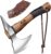 Grumpy Bear 11″ Survival Axe Camping Hatchet – Forged High Carbon Steel Blade with Walnut Wood Handle – Shock-Absorbing, Anti-Slip Grip – Ideal for Bushcraft, Wood Splitting & Outdoor Adventures